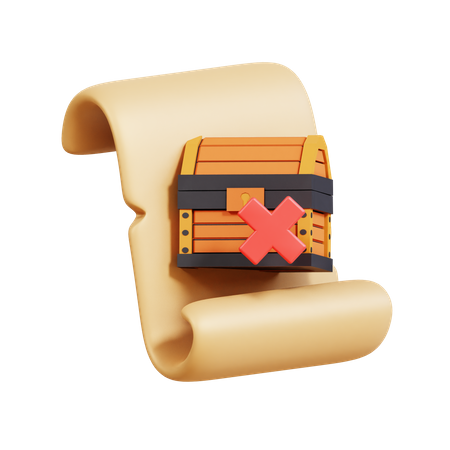 Carte au trésor  3D Icon