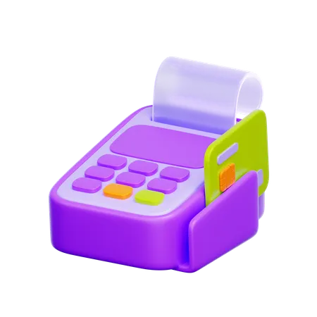 Carte avec terminal de point de vente  3D Icon