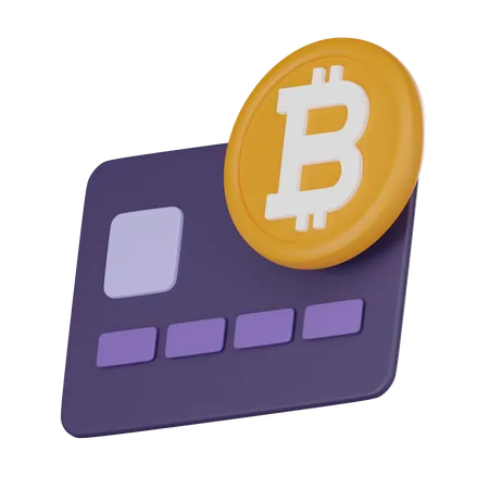 Carte bitcoin  3D Icon