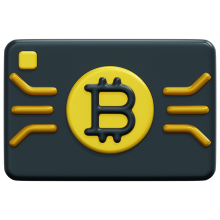 Carte bitcoin  3D Icon