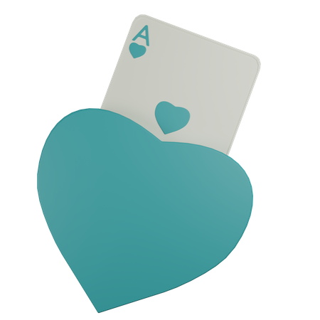 Carte coeur  3D Icon