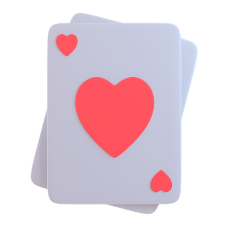 Carte coeur  3D Icon