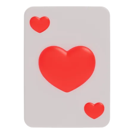 Coeur de carte  3D Icon