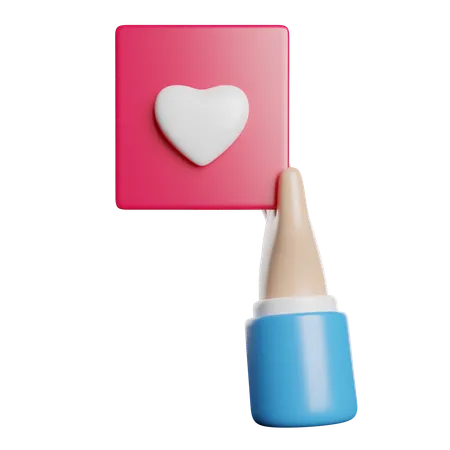 Carte d'amour  3D Icon