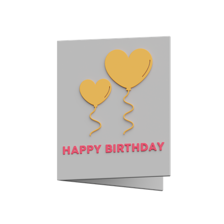 Carte d'anniversaire  3D Icon