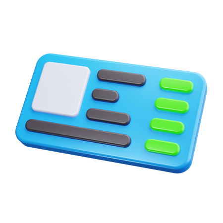 Carte d'embarquement  3D Icon