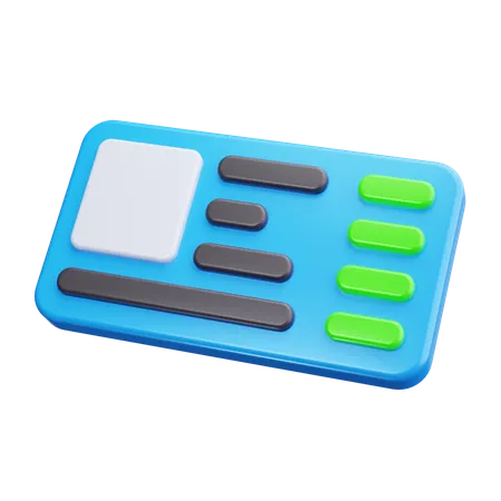 Carte d'embarquement  3D Icon