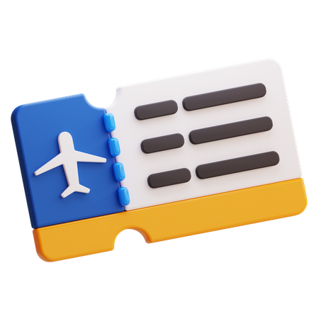 Carte d'embarquement  3D Icon