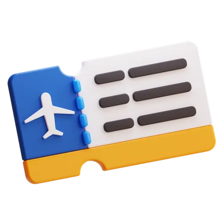 Carte d'embarquement  3D Icon