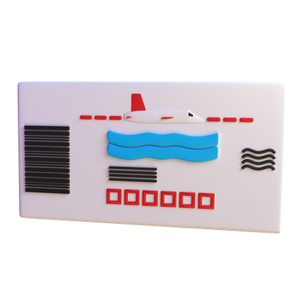 Carte d'embarquement  3D Icon