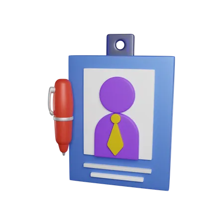 Carte d'identité  3D Icon