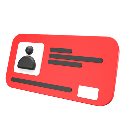 Carte d'identité de membre  3D Icon