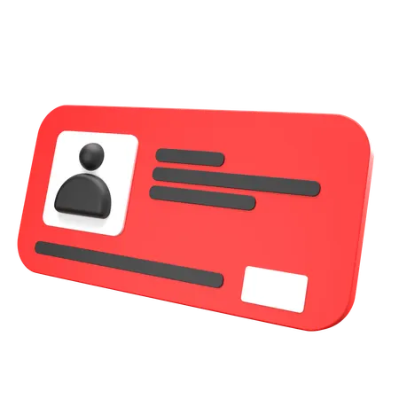 Carte d'identité de membre  3D Icon