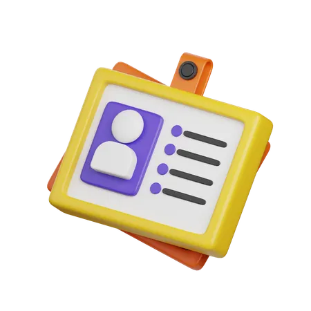 Carte d'identité  3D Icon