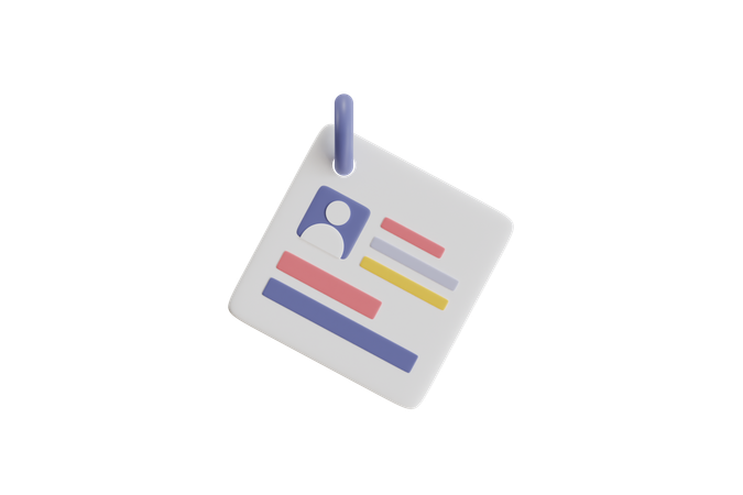 Carte d'identité  3D Icon