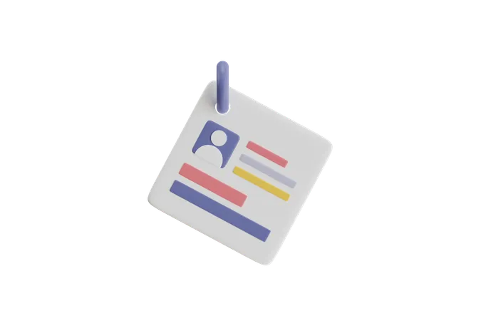 Carte d'identité  3D Icon