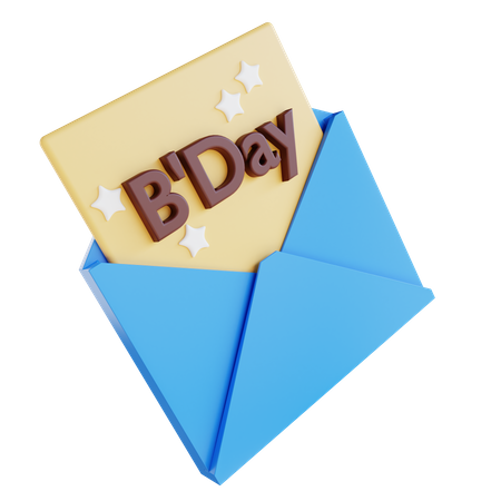 Carte d'invitation d'anniversaire  3D Icon