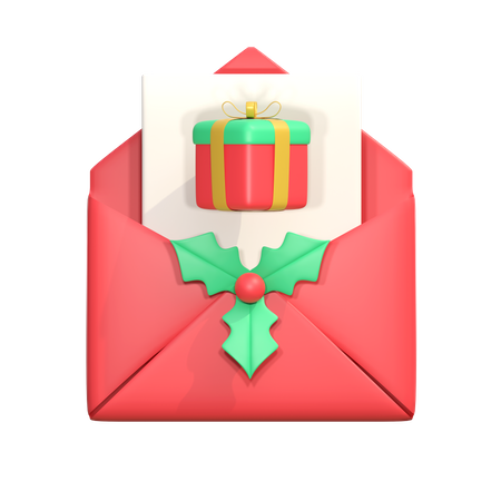 Carte d'invitation de Noël  3D Icon