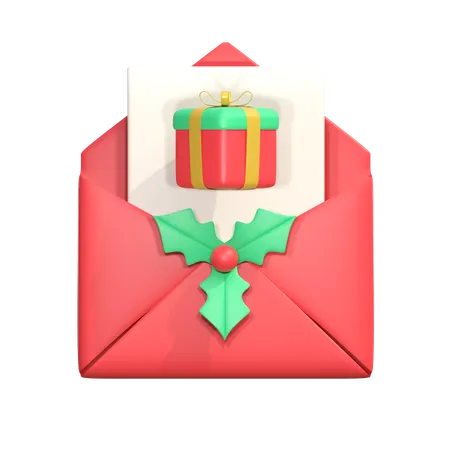 Carte d'invitation de Noël  3D Icon