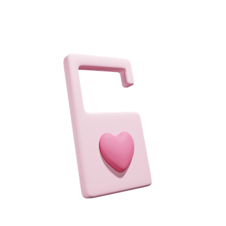 Carte d'amour occupée  3D Icon