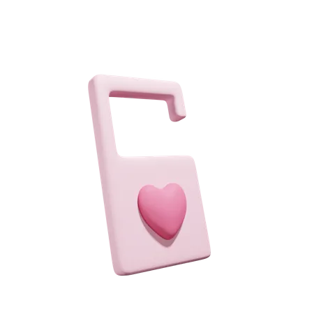 Carte d'amour occupée  3D Icon