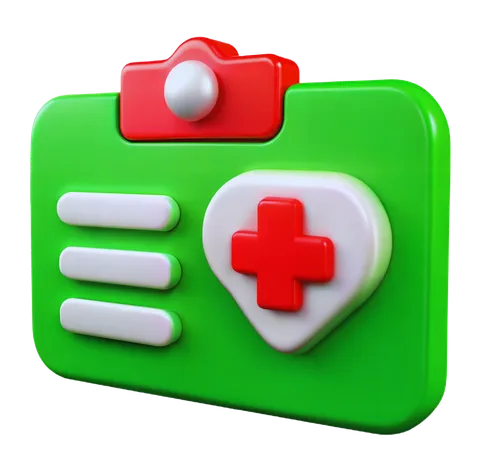 Carte d'assurance maladie  3D Icon