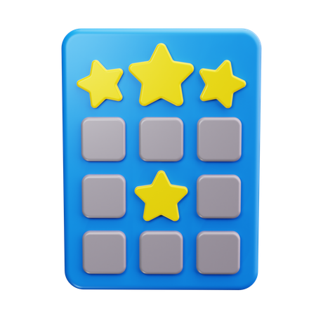 Carte de bingo  3D Icon