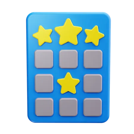 Carte de bingo  3D Icon