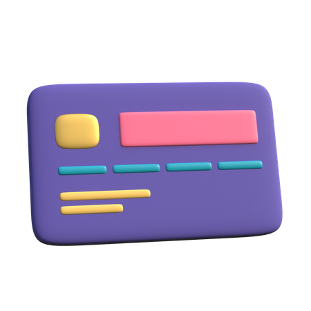 Carte de crédit  3D Icon