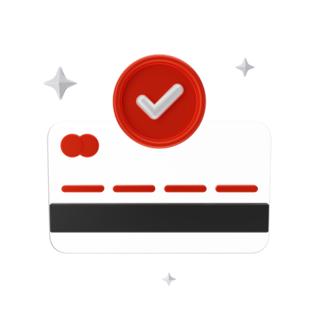 Carte de crédit approuvée  3D Icon