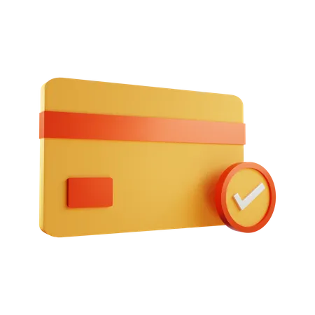 Carte de crédit approuvée  3D Icon