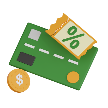 Remise sur carte de crédit  3D Icon
