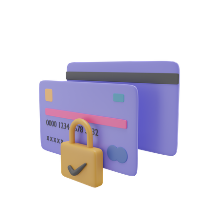 Carte de crédit sécurisée  3D Icon
