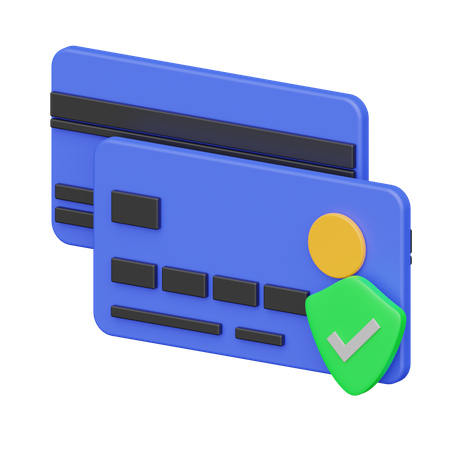 Carte de crédit sécurisée  3D Icon