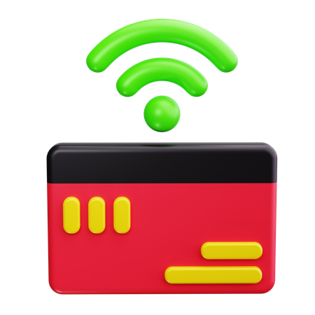 Wi-Fi par carte de crédit  3D Icon