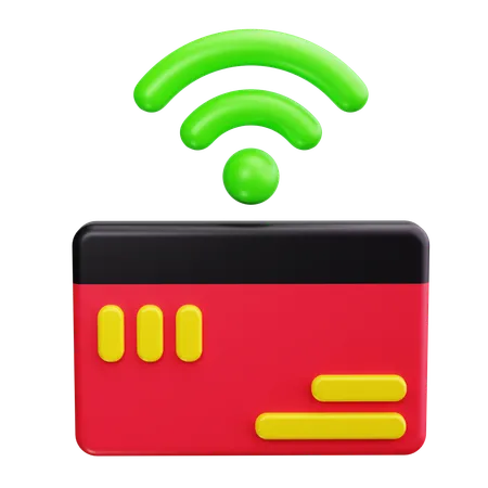 Wi-Fi par carte de crédit  3D Icon