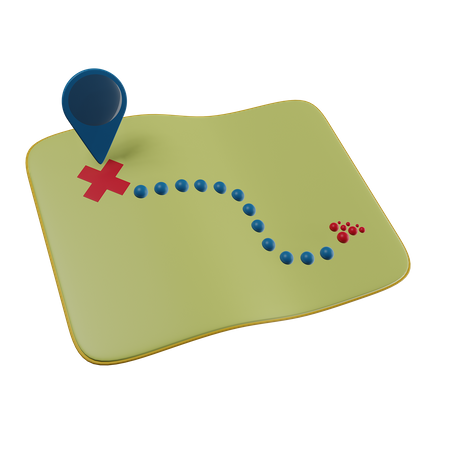 Carte des destinations  3D Icon