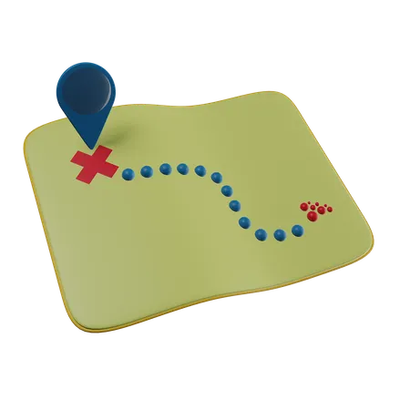 Carte des destinations  3D Icon