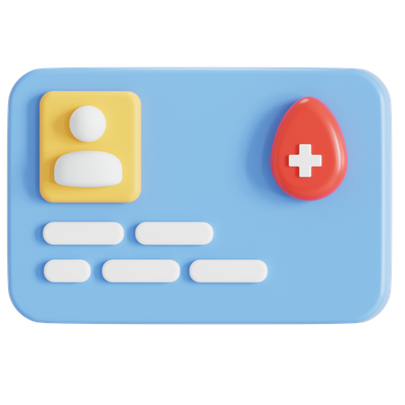 Carte de donneur de sang  3D Icon