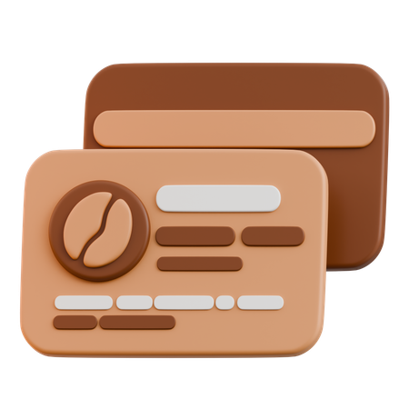 Carte de fidélité de café  Icône 3D