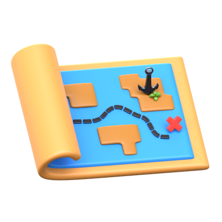 Carte de navigation maritime  3D Icon