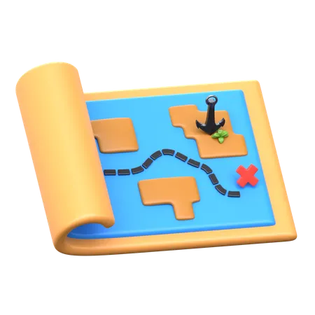 Carte de navigation maritime  3D Icon