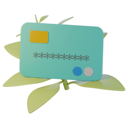 Carte de paiement écologique  3D Icon