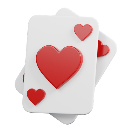 Carte de poker coeur  3D Icon