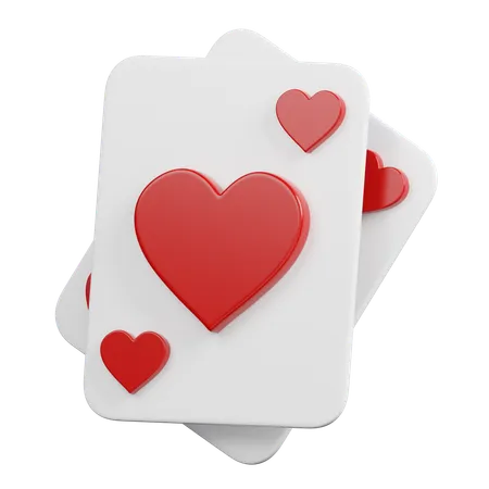 Carte de poker coeur  3D Icon