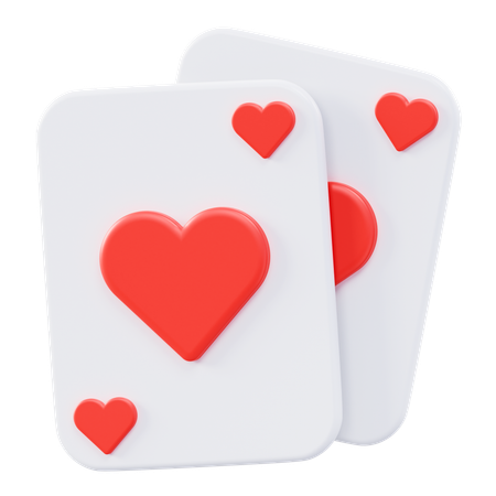 Carte de poker coeur  3D Icon