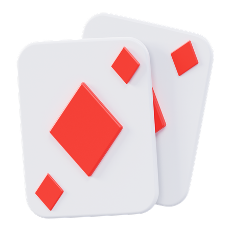 Carte de poker diamant  3D Icon