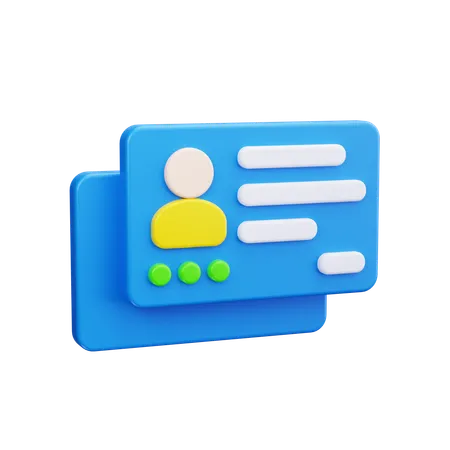 Carte de visite  3D Icon