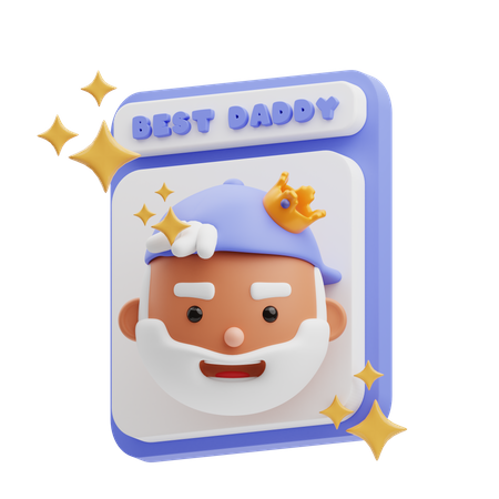 Carte de voeux meilleur papa  3D Illustration