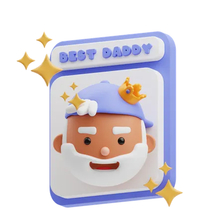 Carte de voeux meilleur papa  3D Illustration